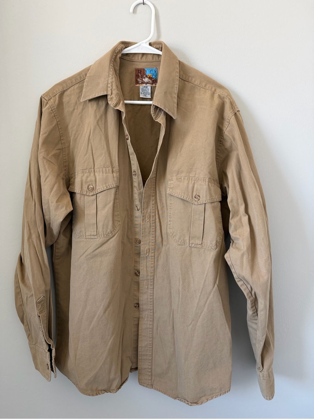 Vintage Rio Bravo Men's Large 100% Cotton Button-Up Shirt